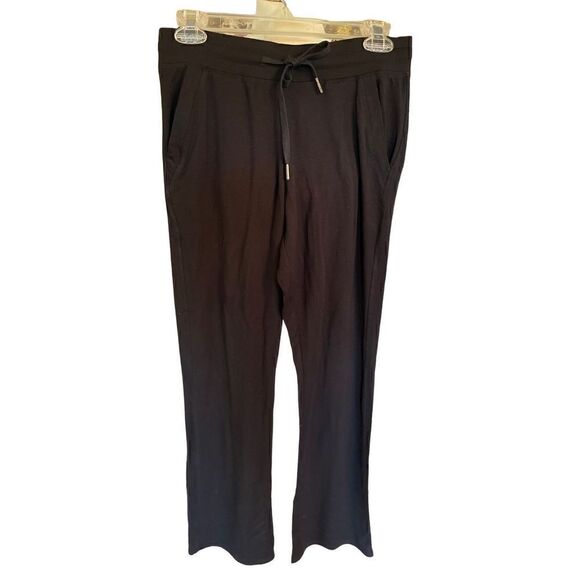 Lildy Women's Lounge Pants Flared Pull On Stretchy Pockets Casual Black Size S-M - Picture 3 of 9